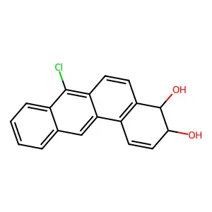trans-3,4-Dihydroxy-3,4-dihydro-7-chlorobenz(a)anthracene structure