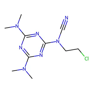 [4,6-Bis(dimethylamino)-1,3,5-triazin-2-yl]-(2-chloroethyl)cyanamide structure