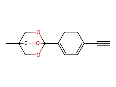 2,6,7-Trioxabicyclo(2.2.2)octane, 1-(4-ethynylphenyl)-4-methyl- structure