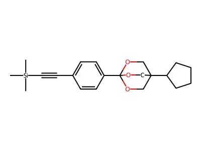 Silane, ((4-(4-cyclopentyl-2,6,7-trioxabicyclo(2.2.2)oct-1-yl)phenyl)ethynyl)trimethyl- structure