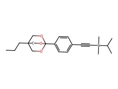 Silane, dimethyl(1-methylethyl)((4-(4-propyl-2,6,7-trioxabicyclo(2.2.2)oct-1-yl)phenyl)ethynyl)- structure