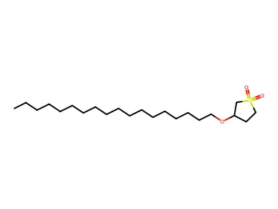 Thiophene, tetrahydro-3-(octadecyloxy)-, 1,1-dioxide structure