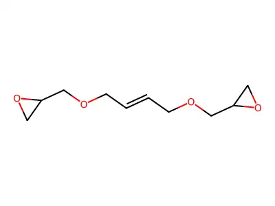 2,2'-[But-2-ene-1,4-diylbis(oxymethylene)]bis(oxirane) structure