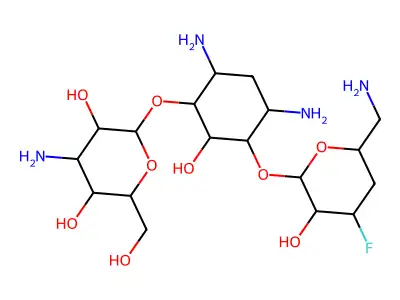 3',4'-dideoxy-3'-fluorokanamycin A structure