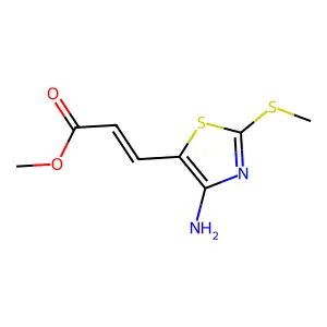 Methyl 3-(4-amino-2-methylsulfanyl-1,3-thiazol-5-yl)prop-2-enoate structure