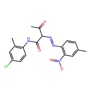N-(4-Chloro-o-tolyl)-2-((4-methyl-2-nitrophenyl)azo)-3-oxobutyramide structure
