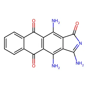 1H-Naphth(2,3-f)isoindole-1,5,10-trione, 3,4,11-triamino- structure
