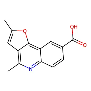 2,4-Dimethylfuro[3,2-c]quinoline-8-carboxylic acid structure