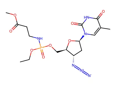 MeOAlaNHPO3(Et)AZT structure