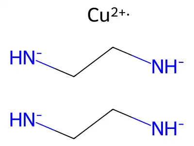 Copper;2-aminoethylazanide structure