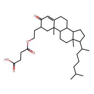 7-(3-Oxocholest-4-en-2-yl)-5-oxa-4-oxoheptanoic acid structure