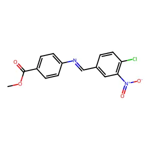 (E)-methyl 4-(4-chloro-3-nitrobenzylidenamino)benzoate structure