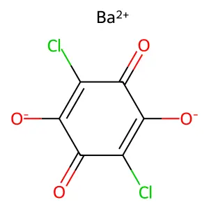 2,5-Cyclohexadiene-1,4-dione, 2,5-dichloro-3,6-dihydroxy-, barium salt (1:1) structure