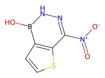 4-(nitro)thieno[3,2-d][1,2,3]diazaborinin-1(2H)-ol structure