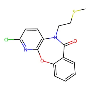 2-Chloro-5-(methylthioethyl)-pyrido(2,3-b)(1,4)benzoxazepin-6(5H)-one structure
