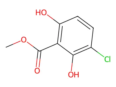 Methyl 3-chloro-2,6-dihydroxybenzoate structure