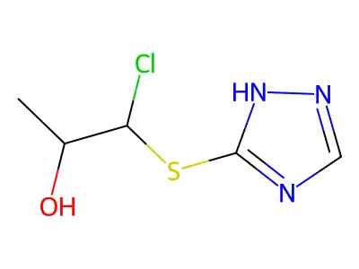 2-Propanol, 1-chloro-3-((1H-1,2,4-triazol-3-yl)thio)- structure