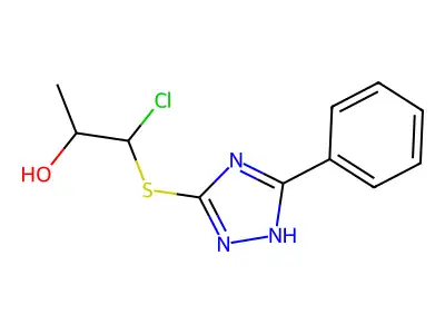 2-Propanol, 1-chloro-3-((5-phenyl-1H-1,2,4-triazol-3-yl)thio)- structure