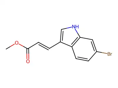 methyl 3-(6-bromo-1H-indol-3-yl)prop-2-enoate structure