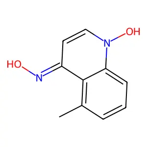N-(1-hydroxy-5-methylquinolin-4-ylidene)hydroxylamine structure