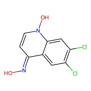6,7-Dichloro-4-(hydroxyamino)quinoline 1-oxide structure
