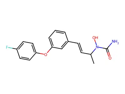 1-(4-(3-(4-Fluorophenoxy)phenyl)but-3-en-2-yl)-1-hydroxyurea structure