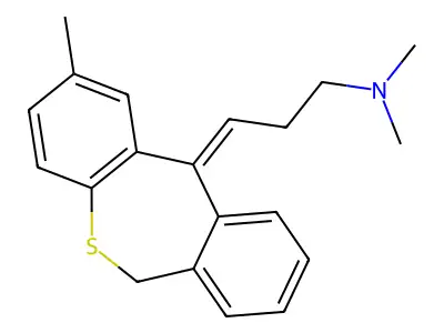 N,N-dimethyl-3-(2-methyl-6H-benzo[c][1]benzothiepin-11-ylidene)propan-1-amine structure