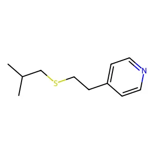 Pyridine, 4-(2-((2-methylpropyl)thio)ethyl)- structure