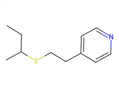 Pyridine, 4-(2-((1-methylpropyl)thio)ethyl)- structure