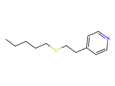 Pyridine, 4-(2-(pentylthio)ethyl)- structure