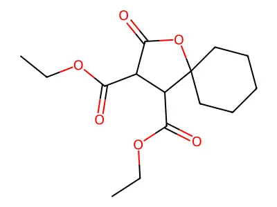 2-Oxo-1-oxa-spiro[4.5]decane-3,4-dicarboxylic acid diethyl ester structure
