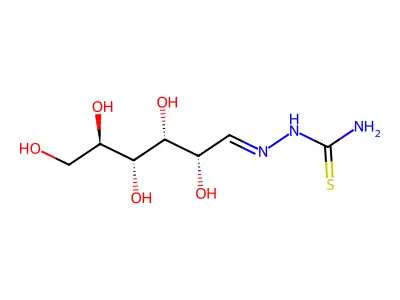 [[(2S,3R,4R,5R)-2,3,4,5,6-pentahydroxyhexylidene]amino]thiourea structure