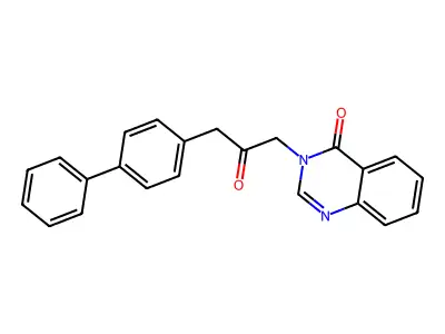 4(3H)-Quinazolinone, 3-(3-((1,1'-biphenyl)-4-yl)-2-oxopropyl)- structure
