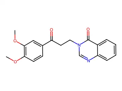4(3H)-Quinazolinone, 3-(3-(3,4-dimethoxyphenyl)-3-oxopropyl)- structure