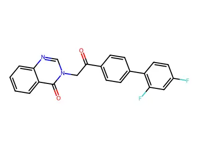 4(3H)-Quinazolinone, 3-(2-(2',4'-difluoro(1,1'-biphenyl)-4-yl)-2-oxoethyl)- structure