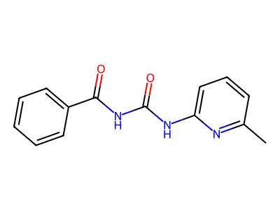 N-[[(6-methyl-2-pyridinyl)amino]-oxomethyl]benzamide structure