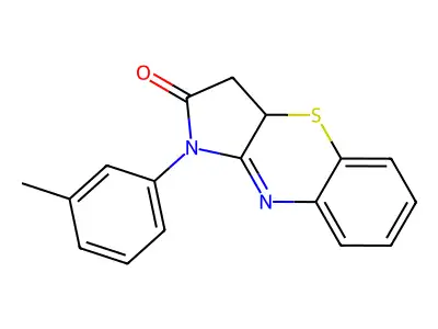 Pyrrolo(3,2-b)(1,4)benzothiazin-2(1H)-one, 3,3a-dihydro-1-(3-methylphenyl)- structure