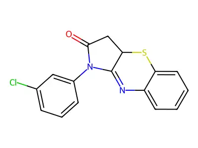 Pyrrolo(3,2-b)(1,4)benzothiazin-2(1H)-one, 3,3a-dihydro-1-(3-chlorophenyl)- structure