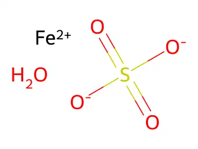 Ferrous sulfate monohydrate structure