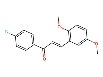 3-(2,5-Dimethoxyphenyl)-1-(4-fluorophenyl)prop-2-en-1-one structure
