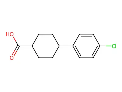 4-(4-Chlorophenyl)cyclohexane-1-carboxylic acid structure