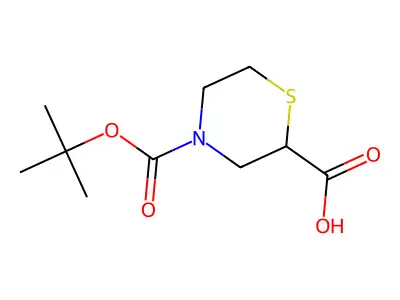 4-(Tert-butoxycarbonyl)thiomorpholine-2-carboxylic acid structure