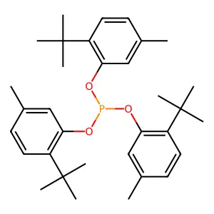 Tris(6-tert-butyl-m-tolyl) phosphite structure