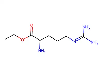 Ethyl 2-amino-5-carbamimidamidopentanoate structure