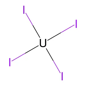 Uranium iodide (UI4) structure