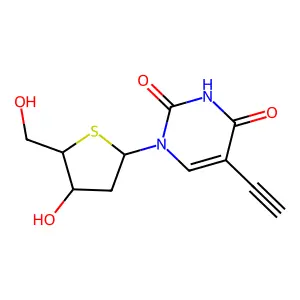 2'-Deoxy-5-ethynyl-4'-thiouridine structure