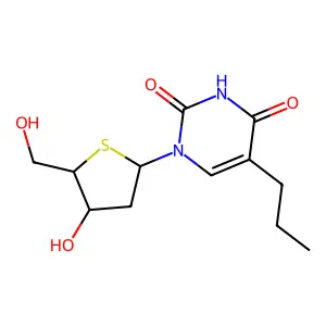 2'-Deoxy-5-propyl-4'-thiouridine structure
