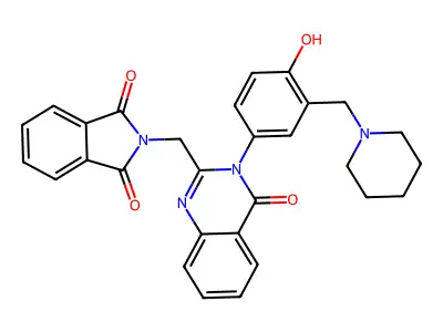 1H-Isoindole-1,3(2H)-dione, 2-((3,4-dihydro-3-(4-hydroxy-3-(1-piperidinylmethyl)phenyl)-4-oxo-2-quinazolinyl)methyl)- structure