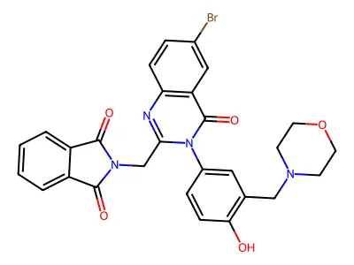 1H-Isoindole-1,3(2H)-dione, 2-((6-bromo-3,4-dihydro-3-(4-hydroxy-3-(4-morpholinylmethyl)phenyl)-4-oxo-2-quinazolinyl)methyl)- structure