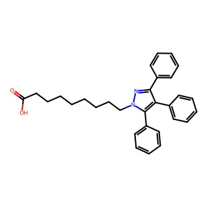 3,4,5-Triphenyl-1H-pyrazole-1-nonanoic acid structure